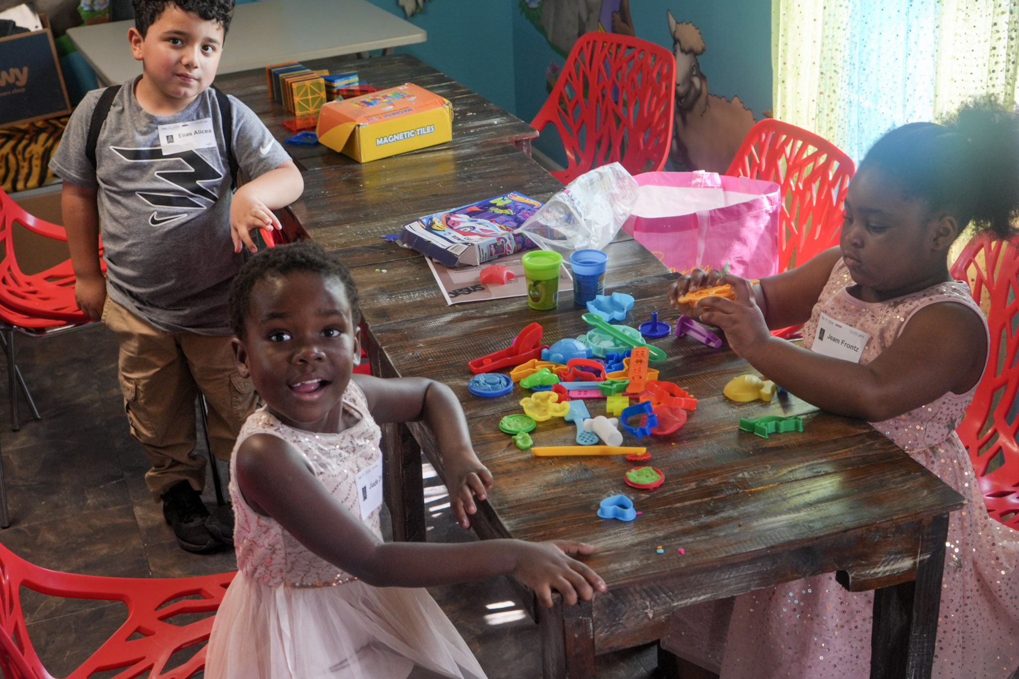 Children engaging in church activities